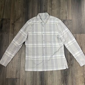 Lululemon plaid grey flannel shirt size XL